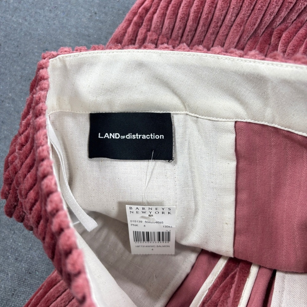 Land of Distraction "Bruce" Salmon Corduroy Flare Pants NWT Barneys New York Sz4 - Picture 3 of 9